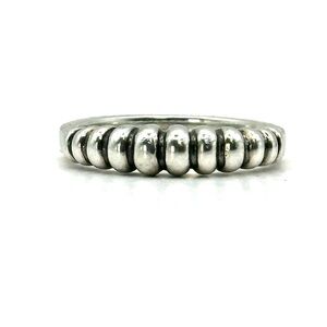 Lagos Sterling Silver Fluted Stacking Ring Size 7